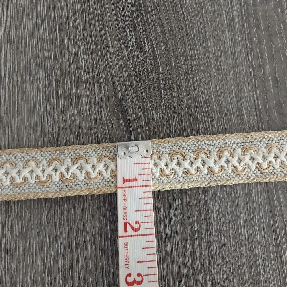 Elite Vintage Woven Burlap Women's Belt 36.5